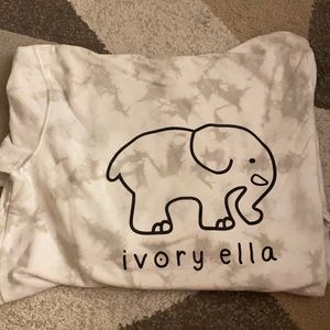 EUC ivory Ella cropped tie dye sweater